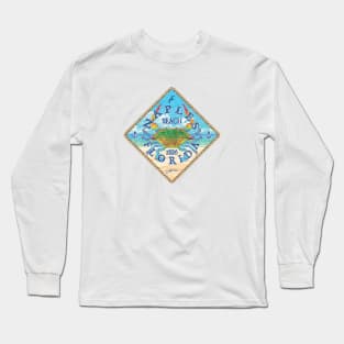 Naples, Florida, with Blue Crab on Beach Long Sleeve T-Shirt